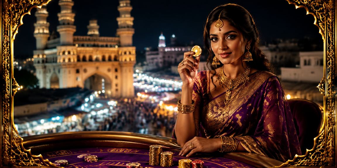 Night market in Hyderabad with sports betting activity